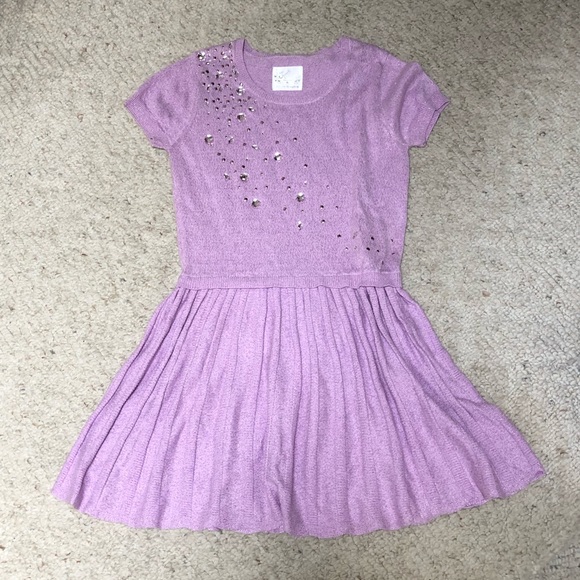 Light Purple Lavender Bedazzled Dress by Justice - Picture 1 of 2